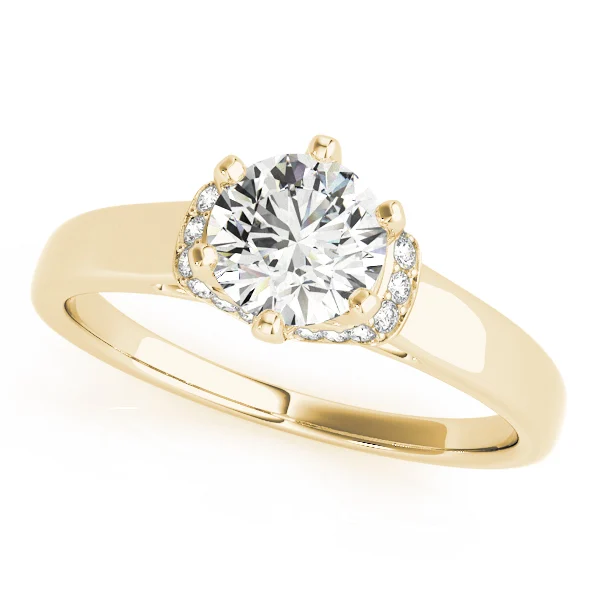 Solitaire Hidden Halo Engagement Rings - Image 4