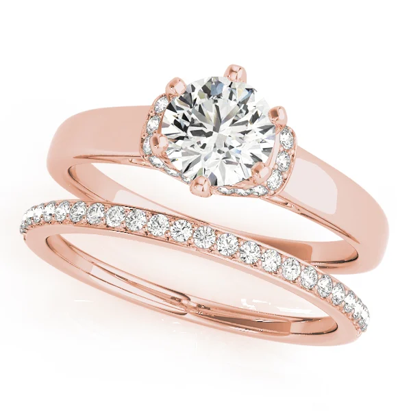 Solitaire Hidden Halo Engagement Rings - Image 9