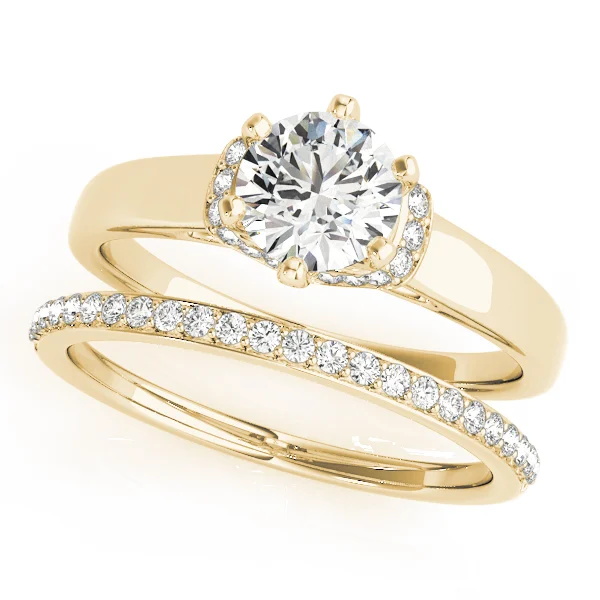 Solitaire Hidden Halo Engagement Rings - Image 6