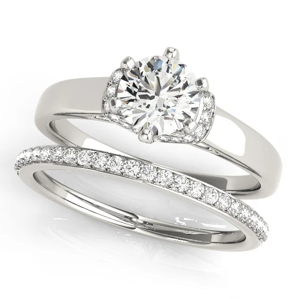 Solitaire Hidden Halo Engagement Rings - Image 3