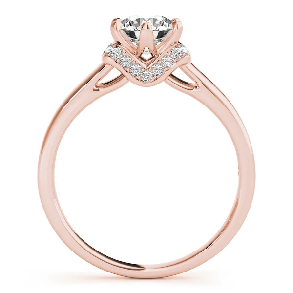 Solitaire Hidden Halo Engagement Rings - Image 8