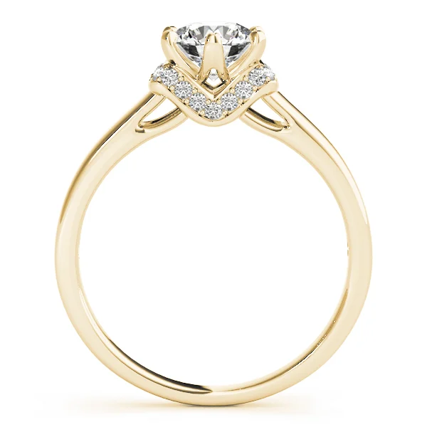 Solitaire Hidden Halo Engagement Rings - Image 5