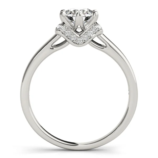 Solitaire Hidden Halo Engagement Rings - Image 2