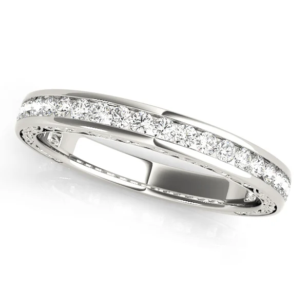 Channel Set Wedding Band