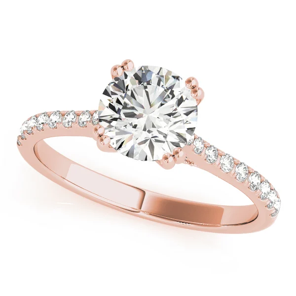 Double Prong Hidden Halo Engagement Ring - Image 11