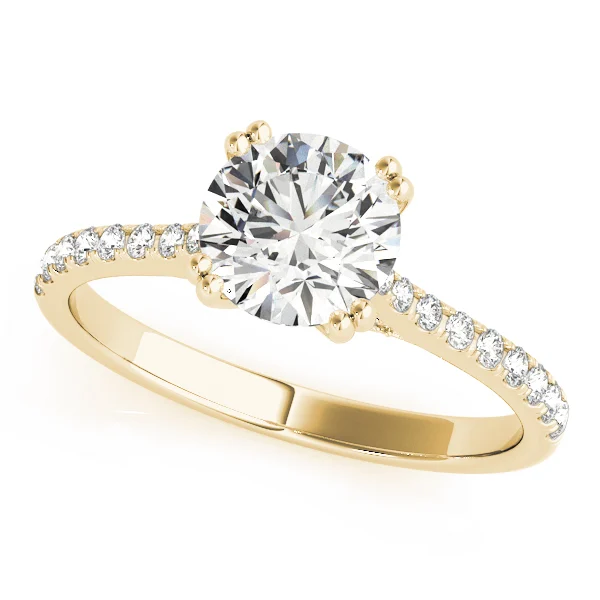 Double Prong Hidden Halo Engagement Ring - Image 6