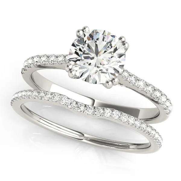 Double Prong Hidden Halo Engagement Ring - Image 3