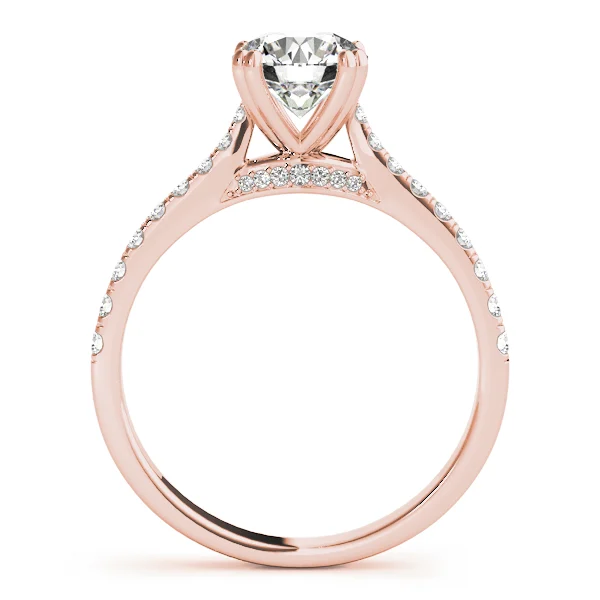 Double Prong Hidden Halo Engagement Ring - Image 12