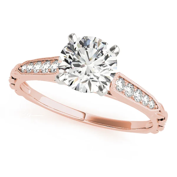 Vintage Inspired Single Row Engagement Ring - Image 7
