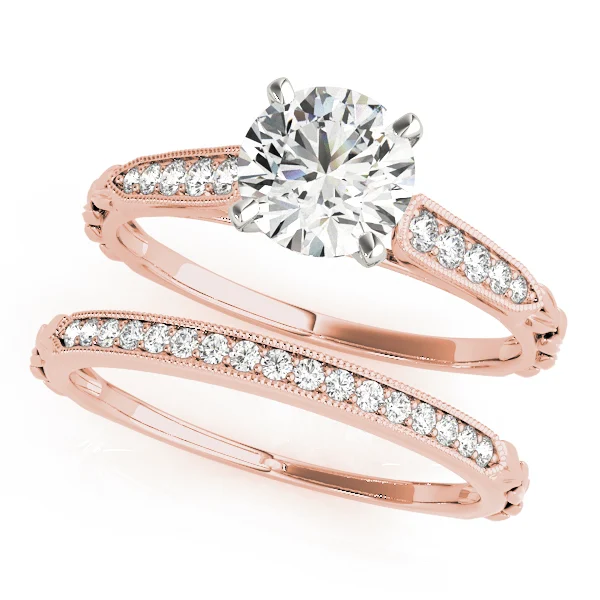 Vintage Inspired Single Row Engagement Ring - Image 9