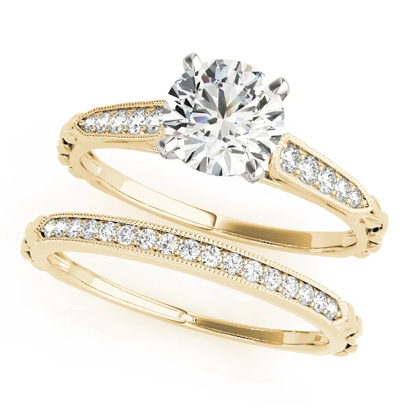 Vintage Inspired Single Row Engagement Ring - Image 6