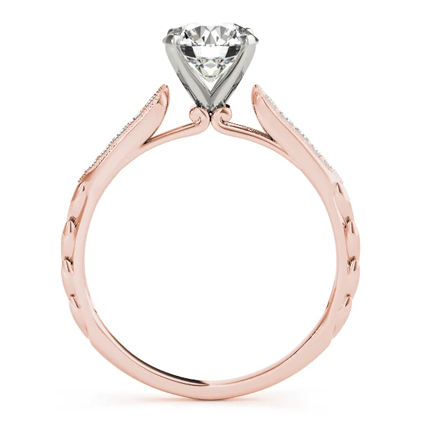 Vintage Inspired Single Row Engagement Ring - Image 8