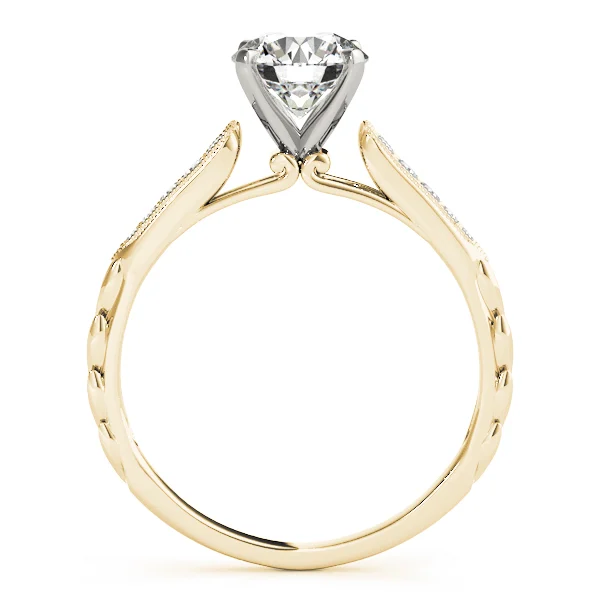 Vintage Inspired Single Row Engagement Ring - Image 5