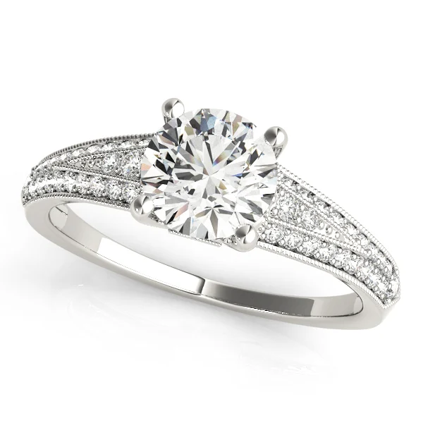 Vintage Multirow Milgrain Engagement Ring