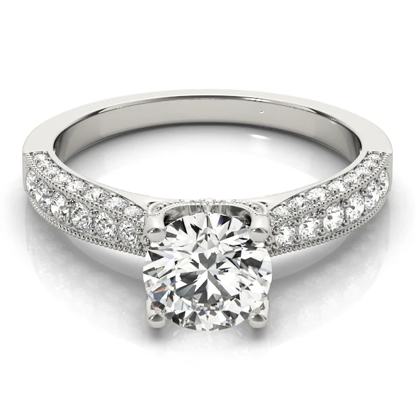 Vintage Inspired Milgrain Engagement Ring - Image 3