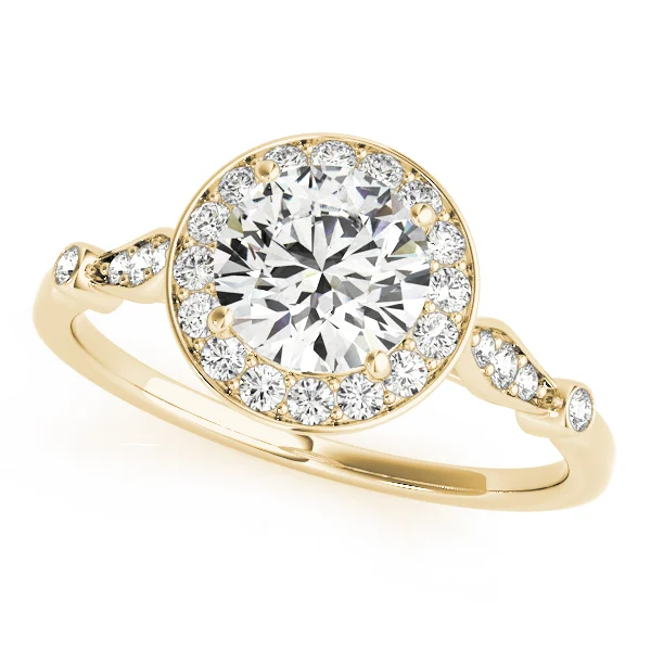 Solitaire Halo Engagement Rings - Image 4