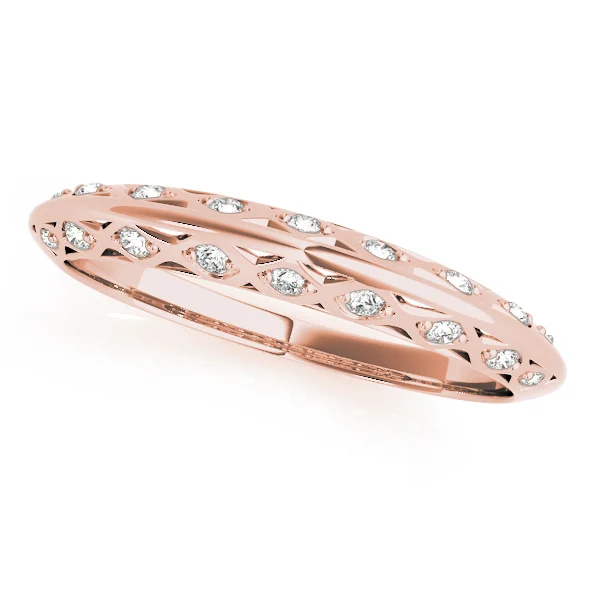 Accented Knife Edge Wedding Band - Image 9