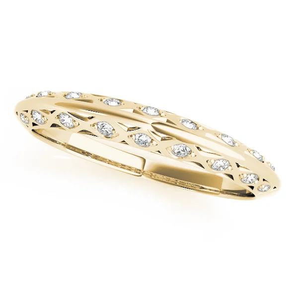 Accented Knife Edge Wedding Band - Image 5