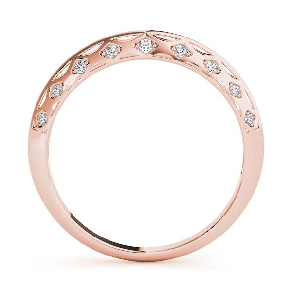 Accented Knife Edge Wedding Band - Image 10