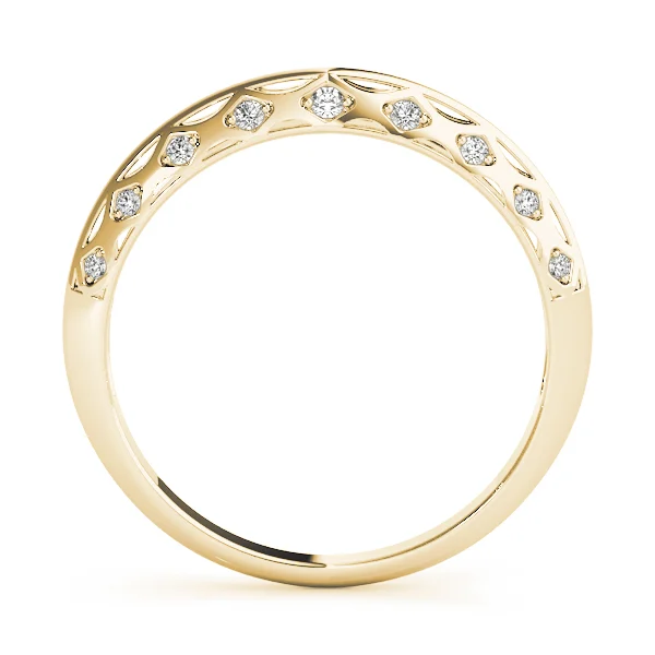 Accented Knife Edge Wedding Band - Image 6