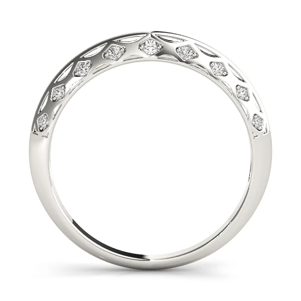 Accented Knife Edge Wedding Band - Image 2