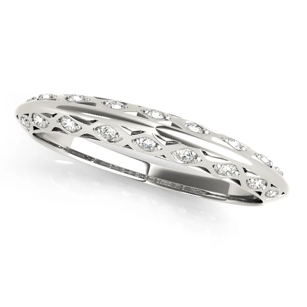 Accented Knife Edge Wedding Band