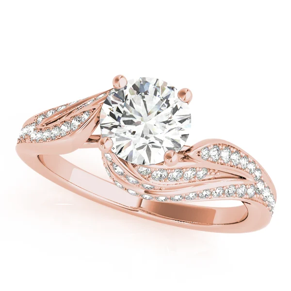 Bypass Swirled Round Engagement Ring - Image 9