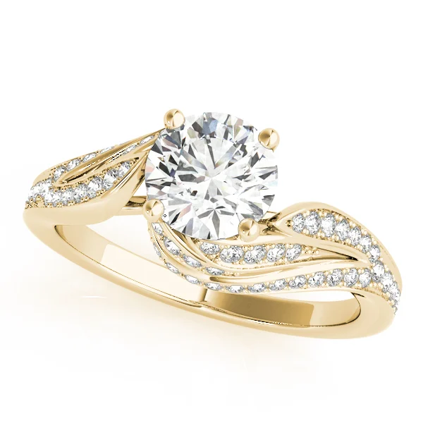 Bypass Swirled Round Engagement Ring - Image 5