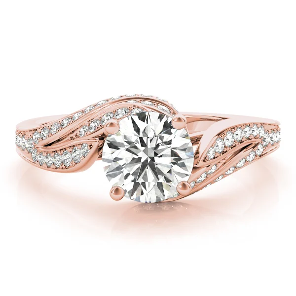 Bypass Swirled Round Engagement Ring - Image 12