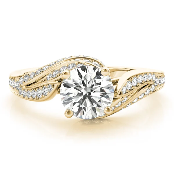 Bypass Swirled Round Engagement Ring - Image 8
