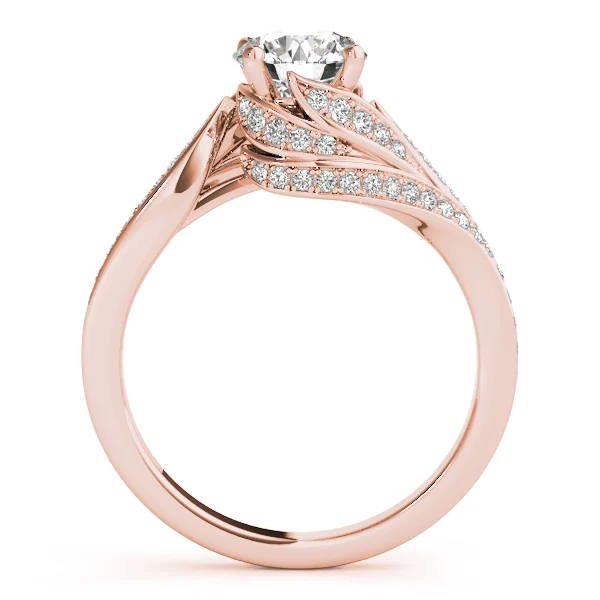 Bypass Swirled Round Engagement Ring - Image 10