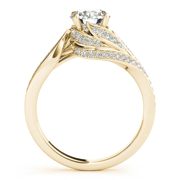 Bypass Swirled Round Engagement Ring - Image 6