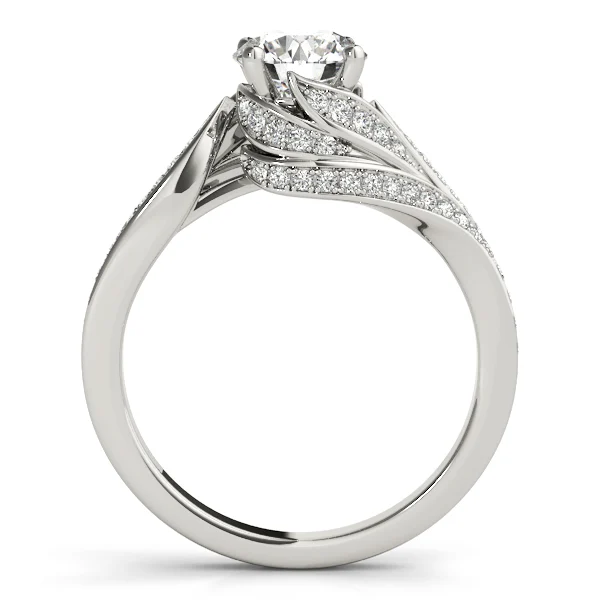 Bypass Swirled Round Engagement Ring - Image 2