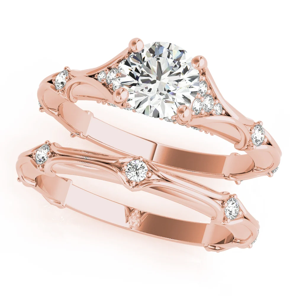 Vintage Hidden Halo Cluster Sides Engagement Ring - Image 11