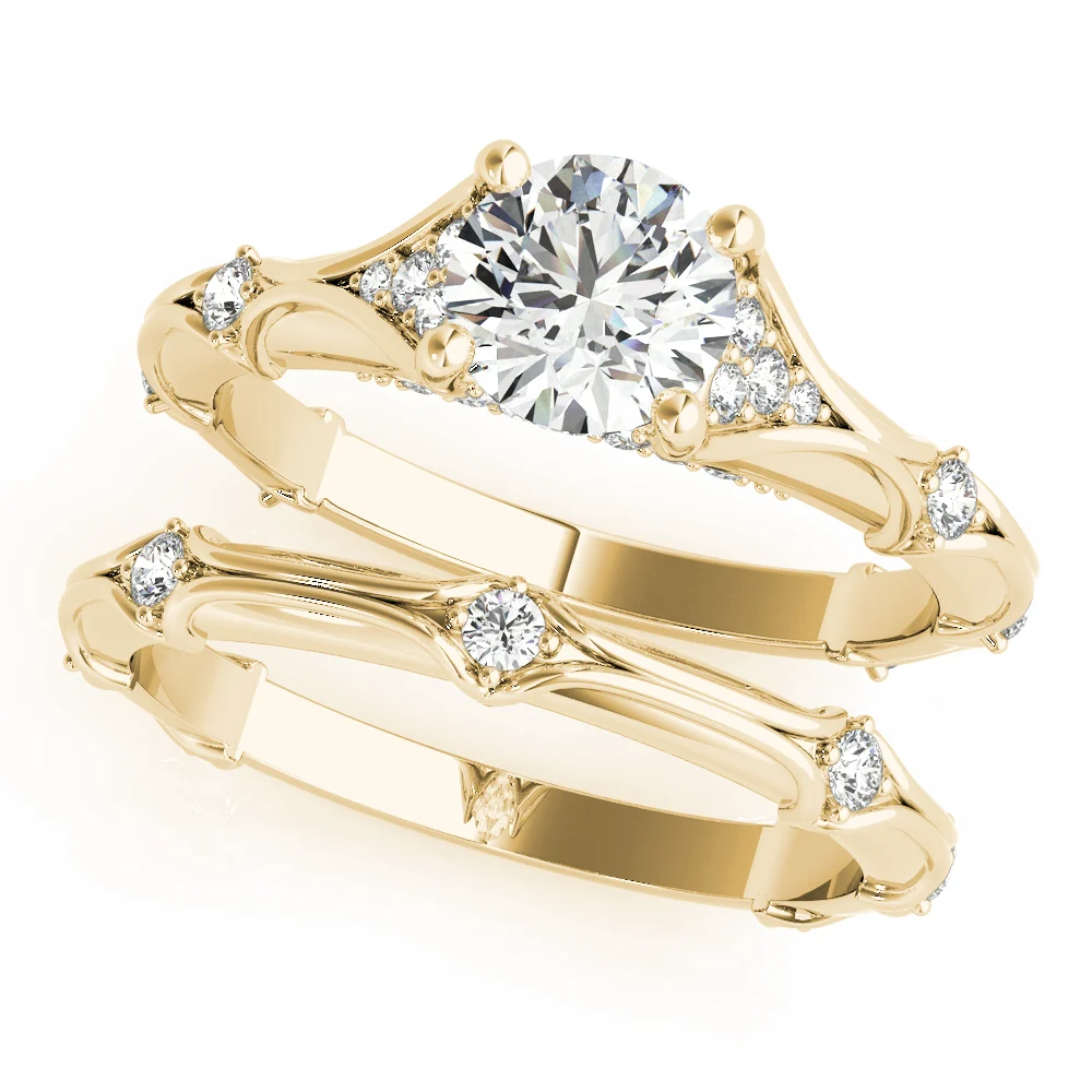 Vintage Hidden Halo Cluster Sides Engagement Ring - Image 7