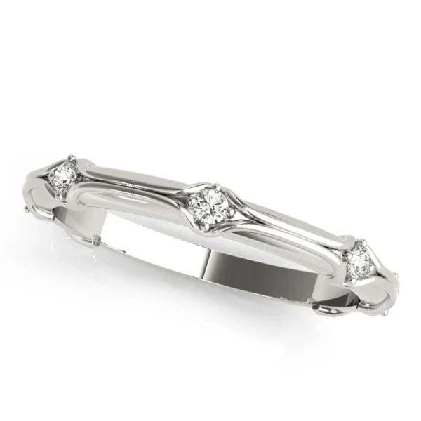 Stackable Accented Filigree Band