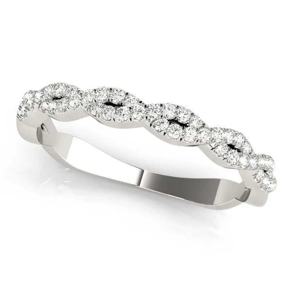 Twisting Diamond Wedding Band