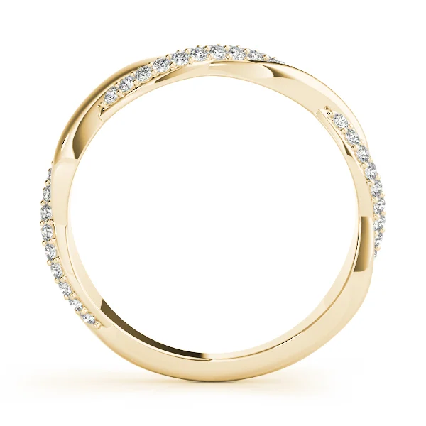 Double Row Pavé Twisted Shank Wedding Bands - Image 6