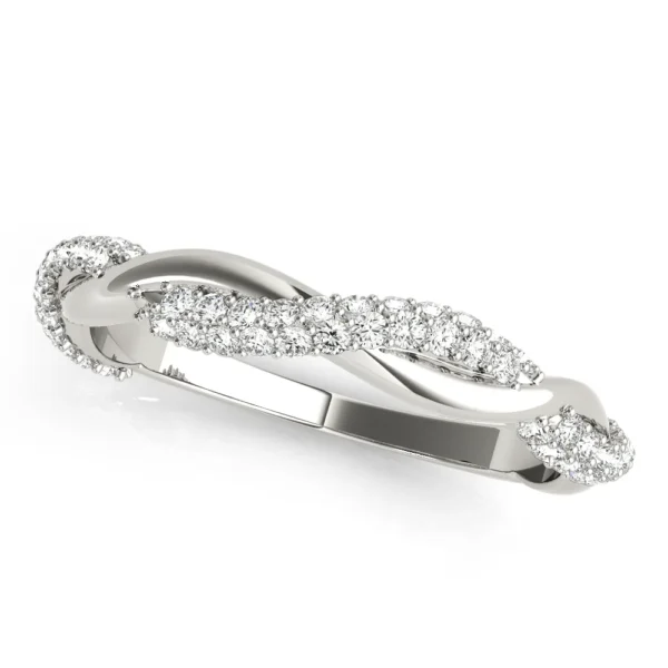 Twisted Pavé Wedding Band