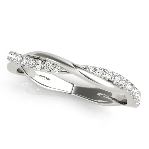 Twisting Diamond Wedding Band