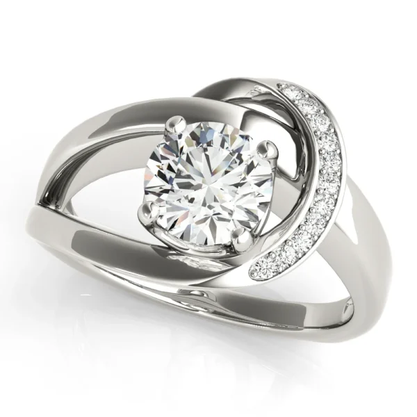 Bypass Single Row Engagement Ring