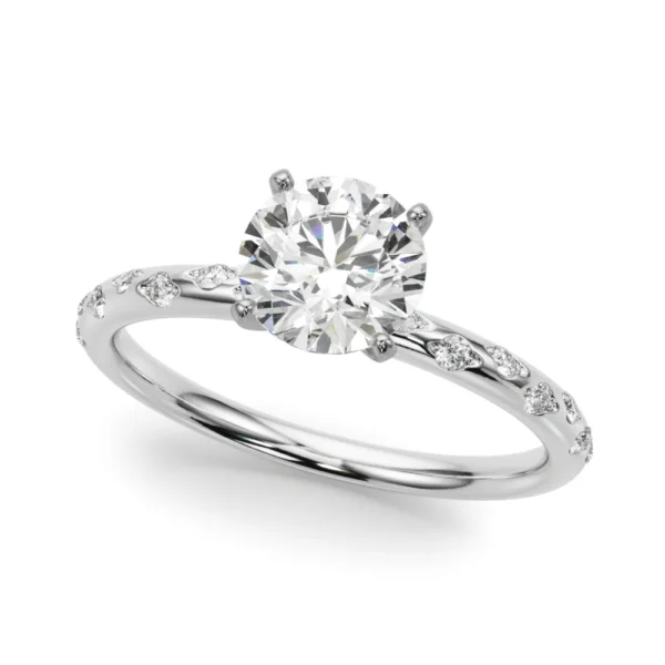 Scattered Diamond Engagement Ring