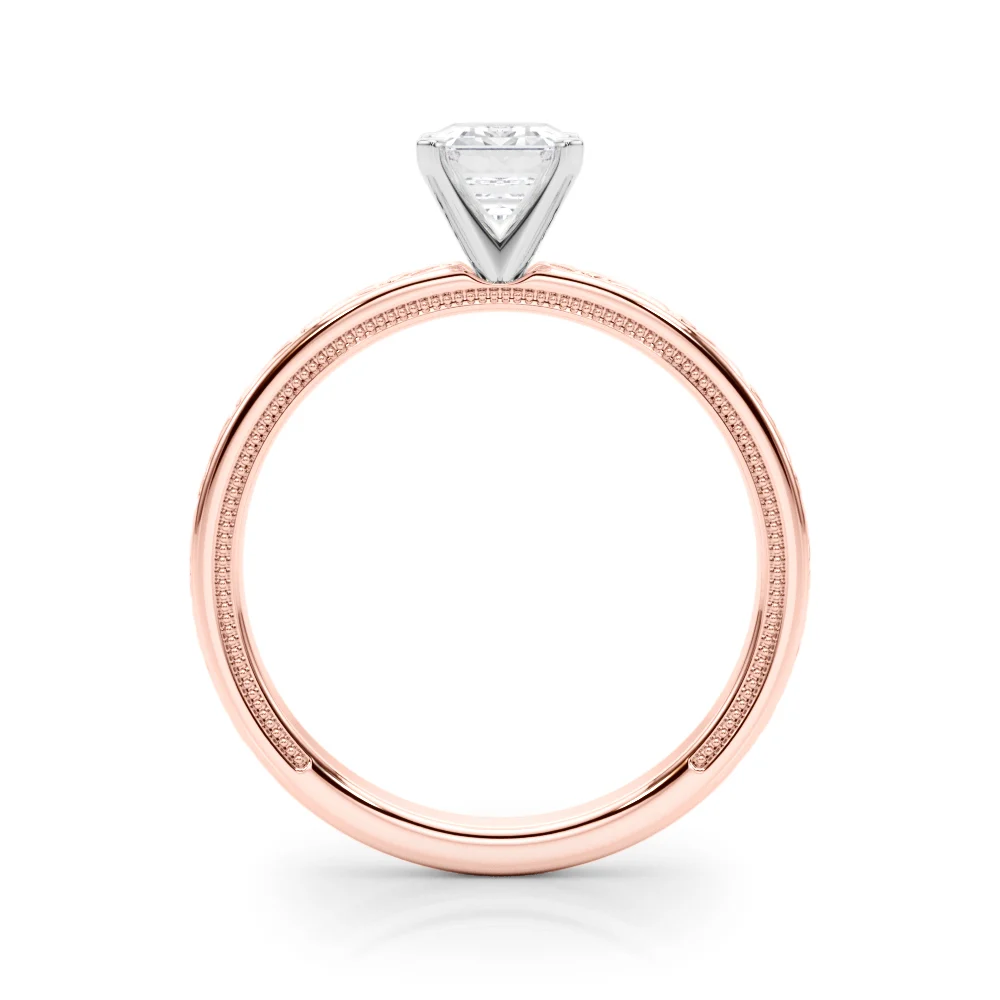 Vintage Style Heart Carved Engagement Ring - Image 22