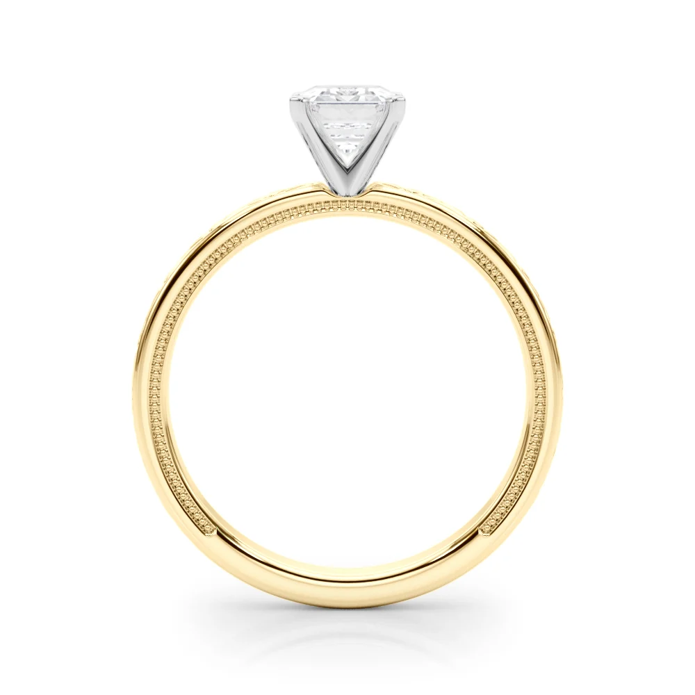 Vintage Style Heart Carved Engagement Ring - Image 18