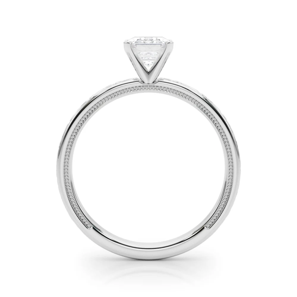 Vintage Style Heart Carved Engagement Ring - Image 14