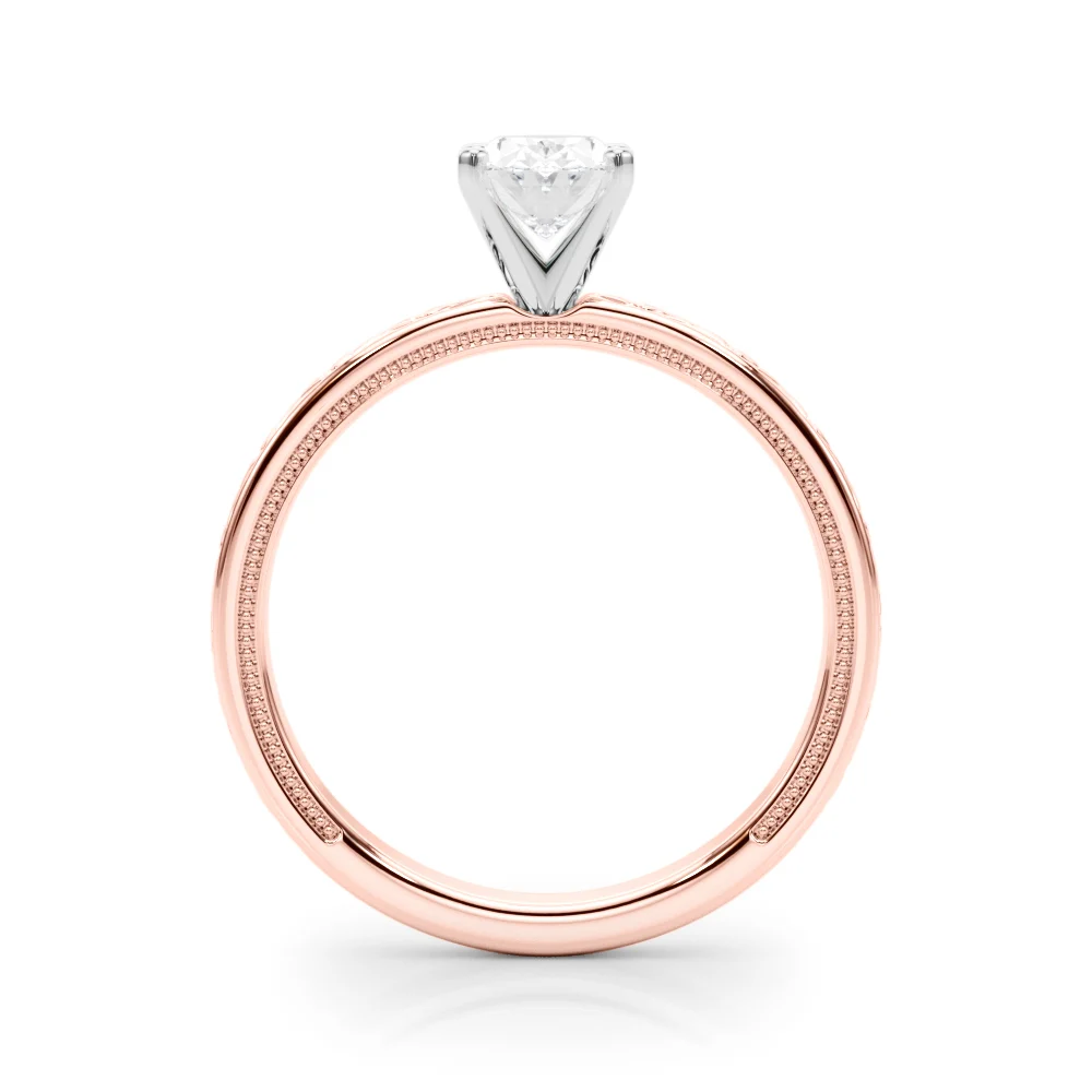 Vintage Style Heart Carved Engagement Ring - Image 46