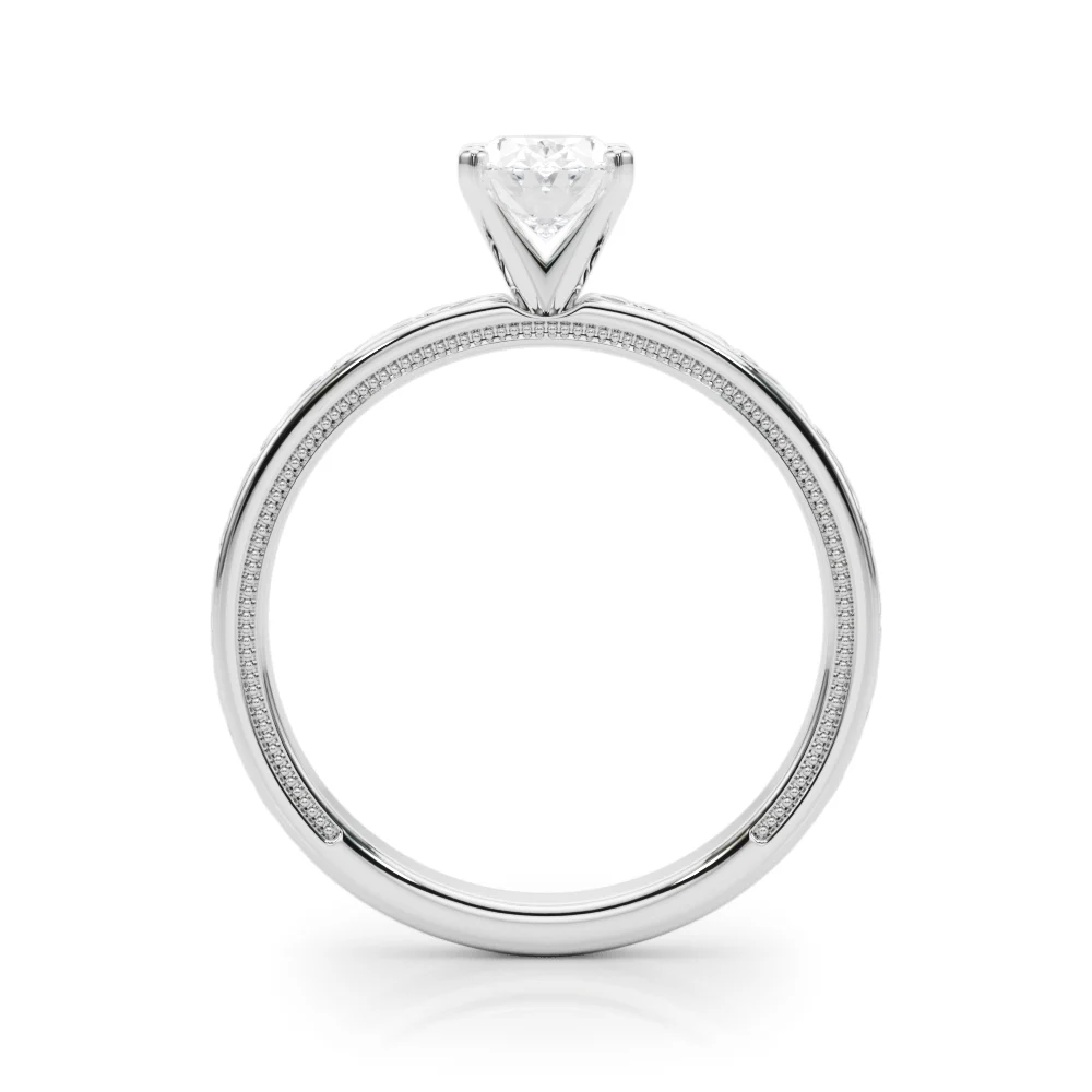 Vintage Style Heart Carved Engagement Ring - Image 38