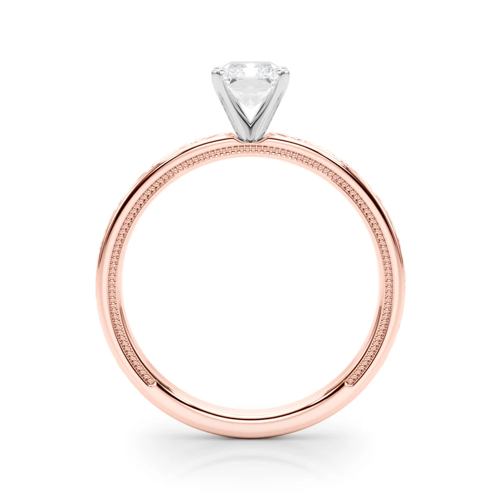 Vintage Style Heart Carved Engagement Ring - Image 34