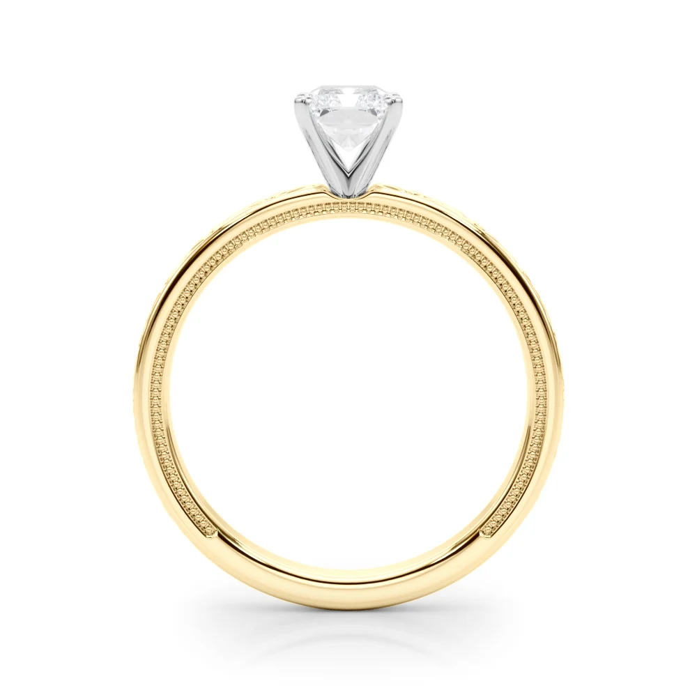 Vintage Style Heart Carved Engagement Ring - Image 30