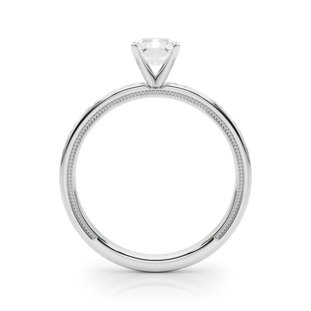 Vintage Style Heart Carved Engagement Ring - Image 26